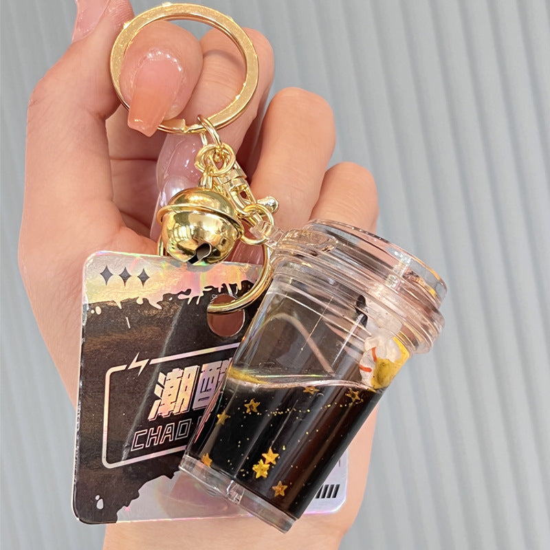 Wholesale Astronaut Quicksand Bottle Acrylic Keychains